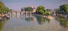 Oil painting Pont-Neuf-Gustave-Cariot-oil-painting cityscape bridge landscape