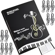 Sheet Music Folder Notebook Music Binder,Sheet Music Book,Music Folder for Sheet Music,A4 Size 80 Sleeves Display 160 Pages