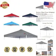 10x10 Dark Grey Canopy Top Replacement - UV Protected with Air Vent Design
