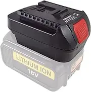 DM18BSL Battery Adapter for Bosch 18V Cordless Tool,Convert Dewalt 18V DCB184 DCB182 DCB181 DCB183 & Milwakee 18V M18 Lithium-Ion Battery to for Bosch 18V Battery BAT609 BAT612 BAT610 BAT611