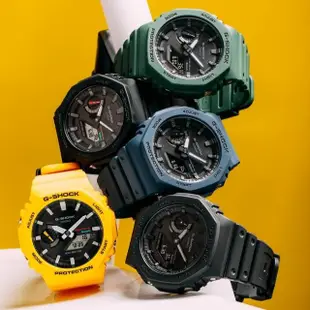 【CASIO 卡西歐】G-SHOCK 八角形碳纖維核心防護 太陽能手錶(GA-B2100-3A)