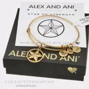 Authentic Alex and Ani Star of Strength Rafaelian Gold Bangle