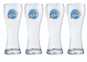 Blue Moon 4 x Wheat Beer Glasses Huge 650/425ml BNWOT CANADA MAN CAVE