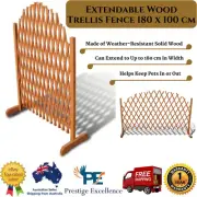 Extendable Wood Trellis Fence 180 x 100 cm Garden Barrier Control Expandable NEW
