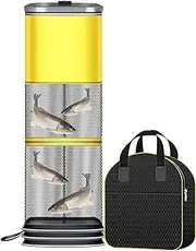 Bait Traps for Fishing - Square Bait Fish Trap | Thickened Crawfish Net Bag Minnow Guard Basket for River Lake Aquarium Saltwater Capture Crab Shrimp Turtle Beginners Daily Use