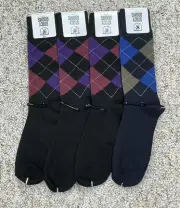 Stacy Adams New 4 Pairs Men's Size 6-12 Crew Dress Socks Shoe