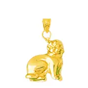 14K Gold Mini Kitty Cat Charm