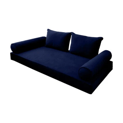 V4 Velvet Indoor Daybed Mattress Pillow Cover Complete Set Pipe Trim Full AD373