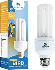 REPTI HOME 20 W Bird Lamp 2.4% UVB, E27 Compact UVA UVB Lamp for Birds, Parrots, Various Birds