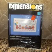 Vintage Dimensions Happy Hearts Bears Ballon’s Counted Cross Stitch Kits 14”x8”