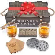 Bullet Whiskey Stones Gift Set by | Artisan Crafted Whiskey Glasses, Coasters...