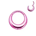 ASTM F136 Titanium Septum Nose Piercing 16G Clicker Moon Mirror Piercing Segm...