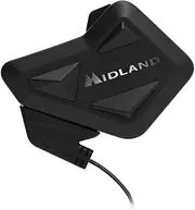 Midland - Motorcycle Intercom BT Mini Single, Waterproof Helmet Bluetooth Headset, 500m, 8H Battery, Noise Cancellation, Music Share, ECE2206 Approved, TFT Compatible, Conference for Up to 4 People