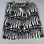 Ann Taylor Skirt Womens 16 Zebra Print Lined Above Knee Side Zip Wrap NWT $98