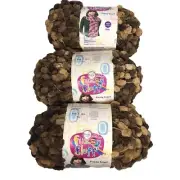 3 New Skeins Palette Fuzzy Fluff Yarn Brown Autumn Fall Super Bulky Cloverfield