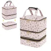Nail Polish Organizer Bag Holds 84 Bottles Nail Polish & Nail Lamp,Large Gel Nai