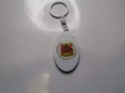 PLYMOUTH ROAD RUNNER BARRACUDA VALIANT RAPID TRANSIT SYSTEM KEYCHAIN METAL WHITE