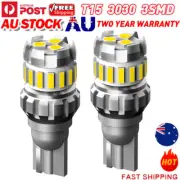 2X T15 W16W White 3SMD LED 3030 Reverse BackUp Light Bulbs Waterproof Canbus AU (for: Smart)