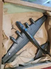 Museum B-17 FLYING FORTRESS MEMPHIS BELLE Bomber Plane Wwii WOOD MODEL & Box