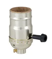 B&P Lamp Turn-Knob Lamp Socket 3-Terminal, For Wiring Bottom Light