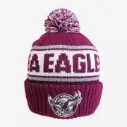 Manly Sea Eagles NRL Striker Pom Pom Knit Beanie Hat Holiday Gifts
