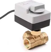 AC220V 3-Way Electric Motorized Ball Valve Three Wires Two Controls for Air Conditioning(DN25)