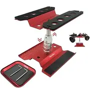 RC Car Work Stand Aluminum Repair Workstation 360 Degree Rotation Lift Lower w/Screw Tray for 1/10 1/12 1/16 Scale Traxxas TRX4 Axial Arrma Redcat Losi RC Crawler Monster Truck Buggy