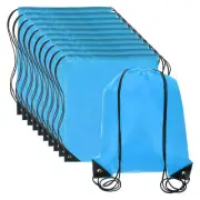 Drawstring Backpack Bags, 20 Pack Sports Cinch Sack Draw String Bag, Sky Blue