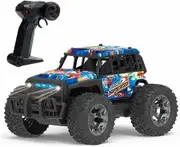 RC Truck 1/20 Remote Control Rock Crawler ATV 4 Wheeler 2.4G Off-Road Climbing RC Vehicle LED Searchlight Fast Short Course Rally Racing Car Toy Birthday Xmas Gift for Kids (Blue)