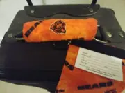 CHICAGO BEARS LUGGAGE FLANNEL ID HANDLE WRAP TAG NFC