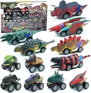 Dinosaur Toys 12 Pcs Pull Back Cars Dinosaur Toys Toddler Boy Toys Age 3 4 5 and Up Dinosaur Car Toys for 3-7 Year Old Boys Girls Dinosaur Games Birthday Gifts, Kids Party Favors