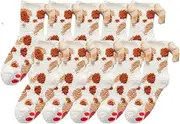 [Jaksairos] Fuzzy Slipper Socks 5/10 Packs Cat's Claw Cute Fleece-Lined Thickened Warm Floor Sleeping Socks Mid-Tube Stockings