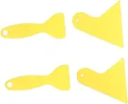 CHILDWEET 4pcs Small Yellow Shovel Scraper Tool Mobile Phone Film Triangular Scraper Small Scraper Sticker Anti-warping Tools Auto Film Scraper Vehicle Film Tool Car Plastic Single