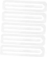 5pcs Necklace Display Holder Labels Jewelry Vendors Pocket Fold Necklace Cards Necklace Holder Display Displays Pendant Pearl Necklace Card Holder Necklace Plastic White