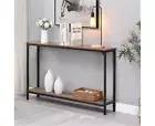 Narrow Console Table, great touch to Living Room, Hallway,Office, Rustic Brown