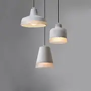 Hanging Lamp Retro Industrial Cement and Resin Pendant Lamp Creative Gray Concrete Chandelier Fixture Hanging Lamp Ceiling Lamp Chandelier for Restaurant Coffe