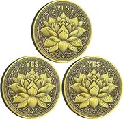 Strugglejewelry Lotus and Phoenix Decision Maker - Inspire Clarity and Wisdom YES/NO Filpping Coin (Pack of 3)