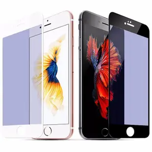 【藍光滿版】蘋果 iPhone6 iPhone7 iPhone8 plus iPhoneX 抗藍光9H鋼化玻璃貼 保護貼-337221106
