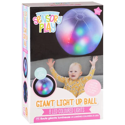 GIANT Light Up Sensory Play Ball Toys With 8 Coloured Led Lights Gift For Kids