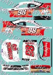 #98 Chase Briscoe 2020 Go Bowling Xfinity 1/64 Peel& Stick Decals
