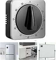 Kitchen Timers for Cooking, Chef Cooking Timer Clock with Loud Alarm,100% Mechanical Desk Timer, No Batteries Required, Magnetic Backing, Exquisite Stainless Steel Body, Countdown Reminder Magnetic