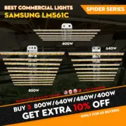 Phlizon BAR8000 6500 LED Grow Light Spider Bar Full Spectrum Indoor Hydroponics