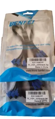 9-Cables! SATA Cable III 3 3-PACKS 6Gbps 90 Degree Right Angle w Locking Latch