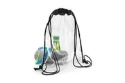 BagBase Clear Gymsac (Clear/Black) (One Size)