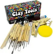 Pottery Tools and Polymer Clay Tools Set for Modeling Sculpting Carving Tool Kit