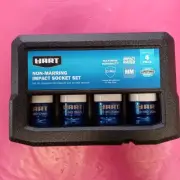 HART 1/2-inch Non-Marring Impact Socket Set (4-Piece), Metric Sockets