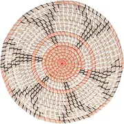 Insulation Pad,Straw Round Nordic Straw Woven Placemats Heat Resistent Pads Woven Basket Wall Decor for Homestay(Large)