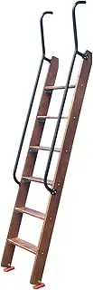 Durable Bed Ladder Twin Bunk Bed Ladder with Metal Safety Handrail & Non-Slip Rubber Foot Pads, Easy to Install Heavy Duty Attic Ladder for RV Bunk Bed, Dormitory, Home Loft (Size : 44cmx125cm)