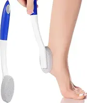 Beavorty Pumice Stone with Long Handle, 1Pcs Bath Shower Brush Foot Brush with Scrubbing Natural Pumice Stone Foot Massage Cleaner Hard Skin Remover