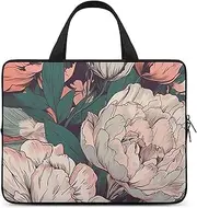 [FHPCE] Laptop Shoulder Bag 10inch Laptop Bag Computer Bag Bouquet Pattern Messenger Bag for Unisex, Bouquet Pattern, 10inch